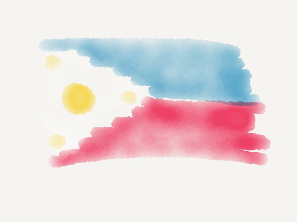 The Philippine Flag (my flag drawing skills haven't improved since 1st grade)